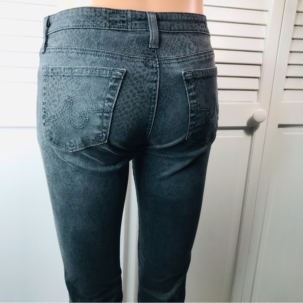 AG ADRIANO GOLDSCHMIED Faded Gray Snakeskin Print Skinny Jeans Size 27R - Picture 7 of 12